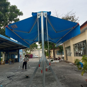 Mái che chữ A, mái bạt chữ A có bánh xe