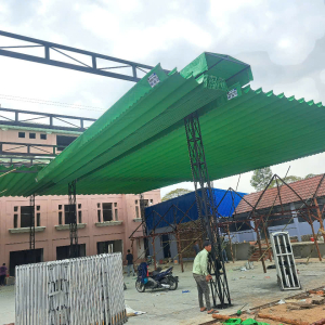 Mái che bạt xếp lượn sóng di động đẹp giá rẻ